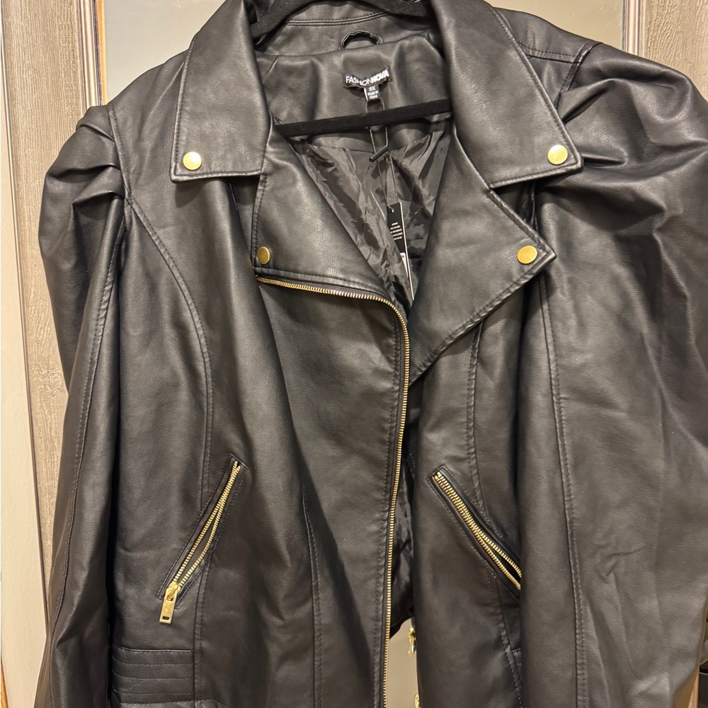 Fashion Nova Dinner Reservation Faux Leather Jacket
